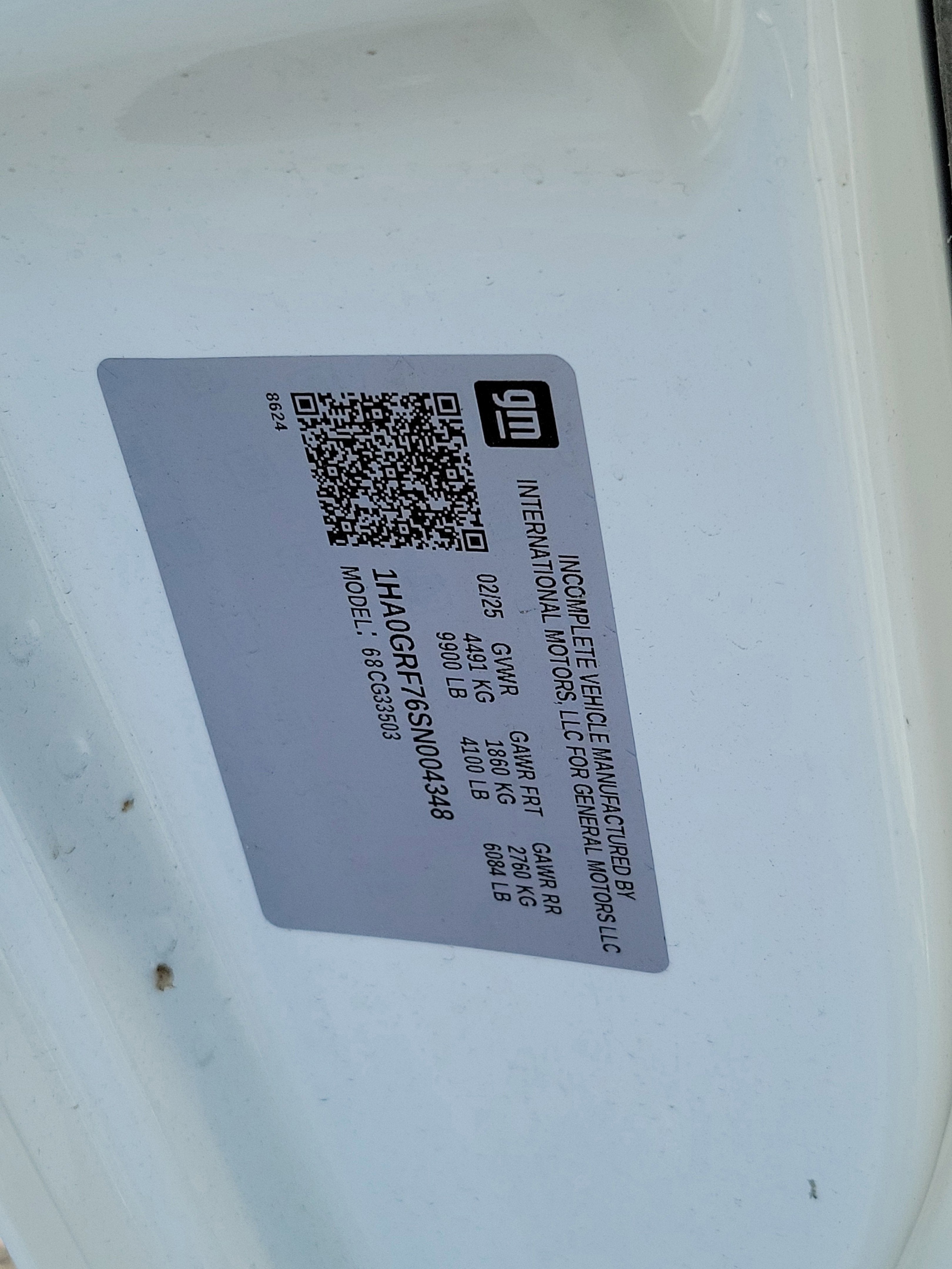 2025 Chevrolet Express Cutaway 3500 1WT