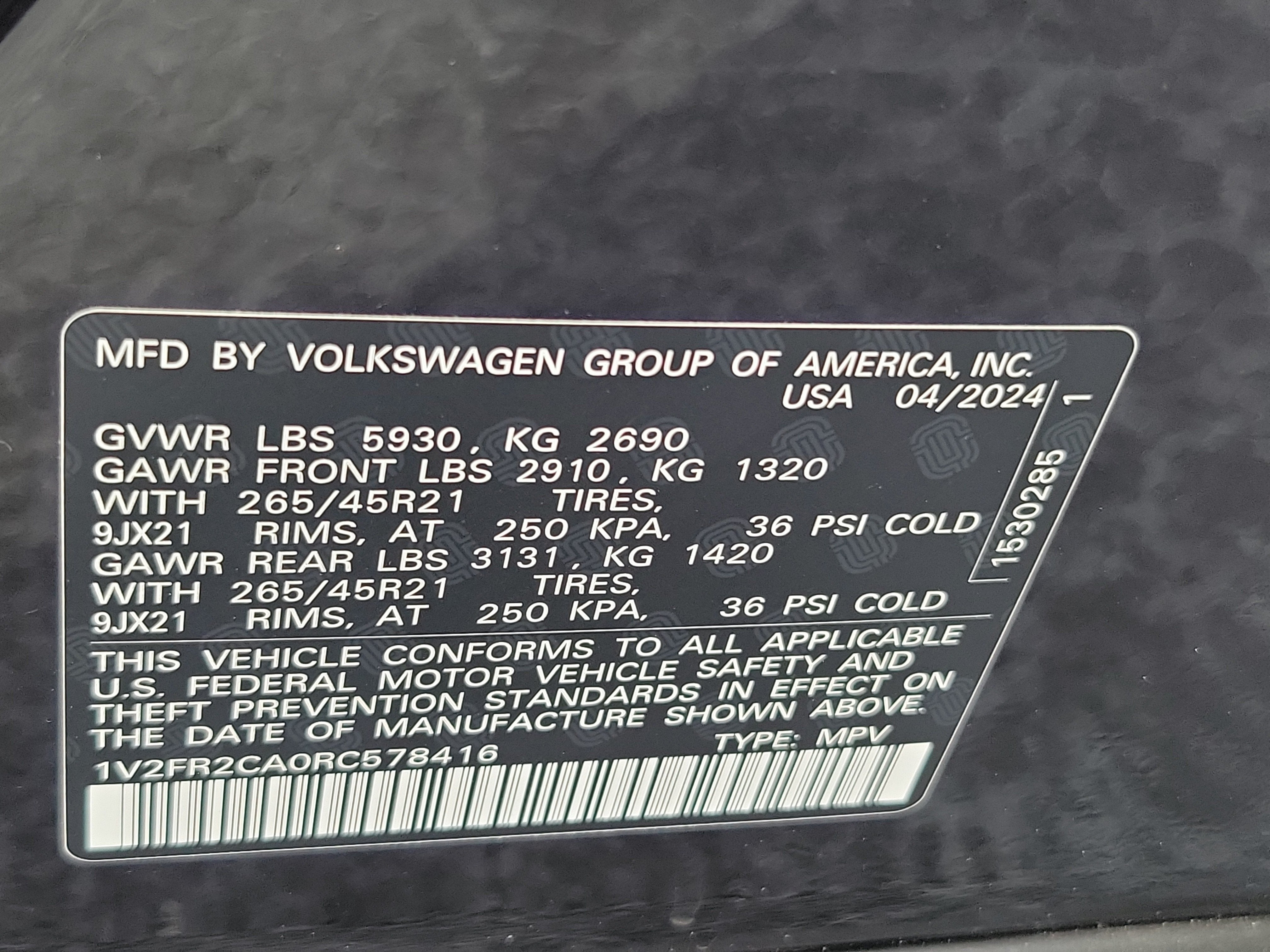 2024 Volkswagen Atlas 2.0T SEL Premium R-Line