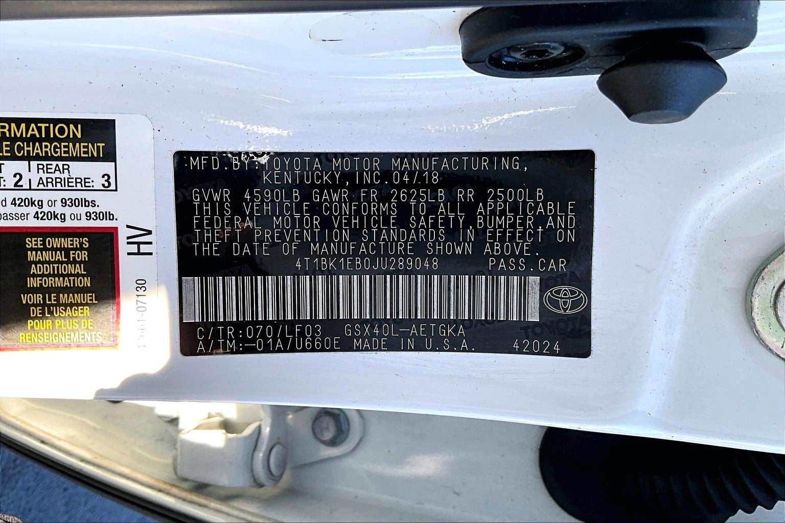 2018 Toyota Avalon XLE