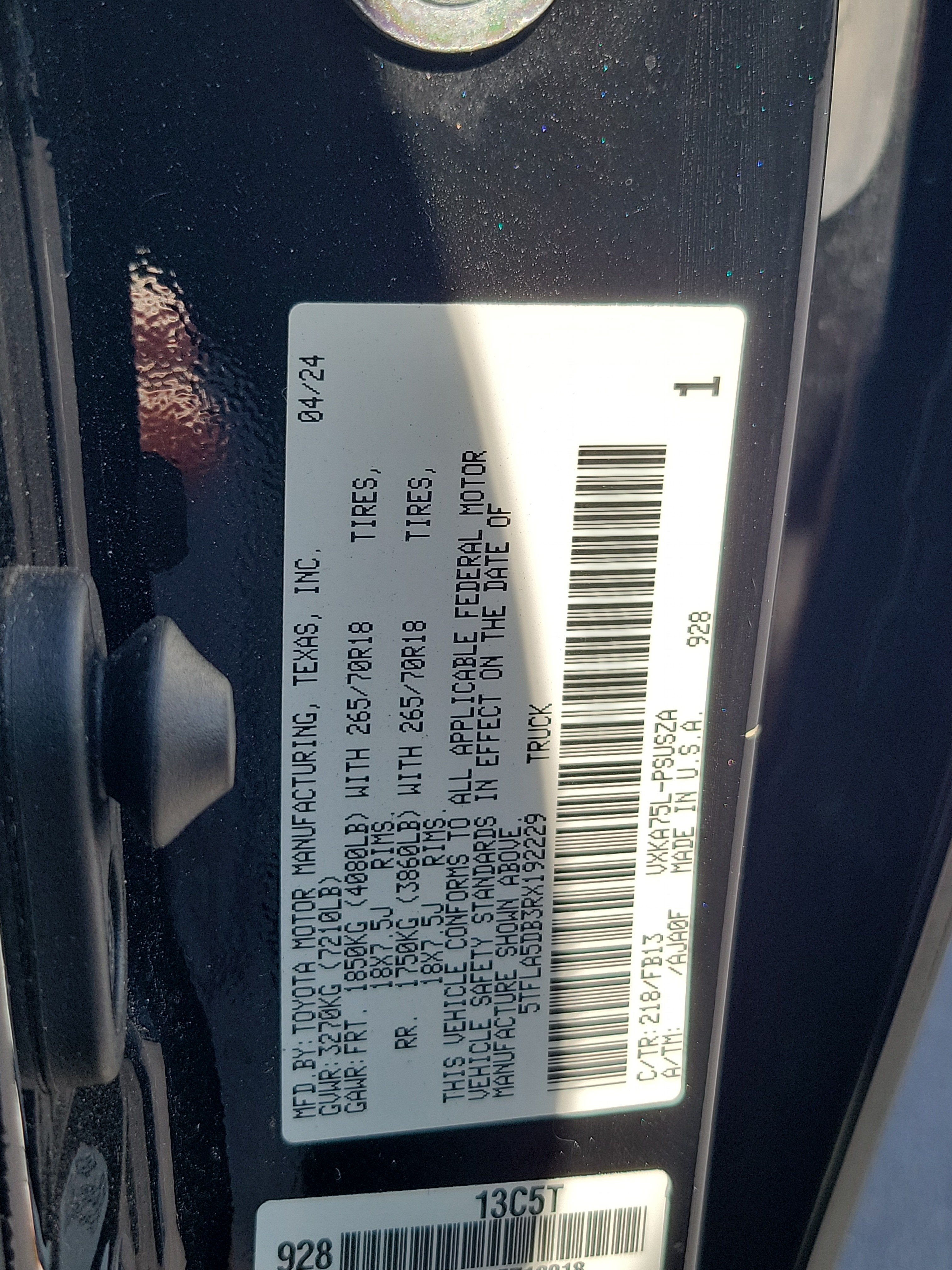 2024 Toyota Tundra 4WD SR5
