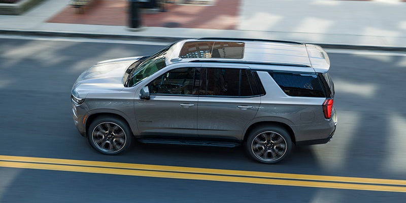 Chevrolet Tahoe in motion on the road