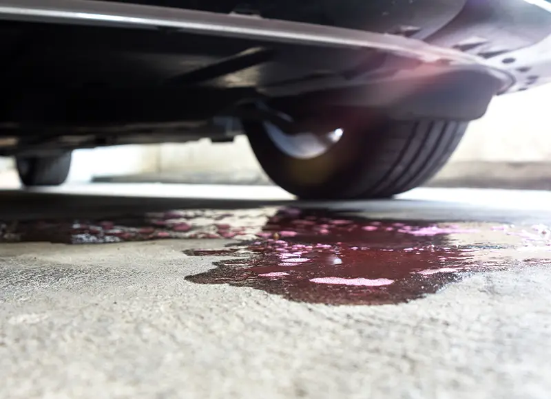 Fluid leak beneath car